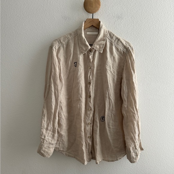 Wyeth Custom Embroidered Initial "JD" Button Down Shirt - Picture 1 of 12